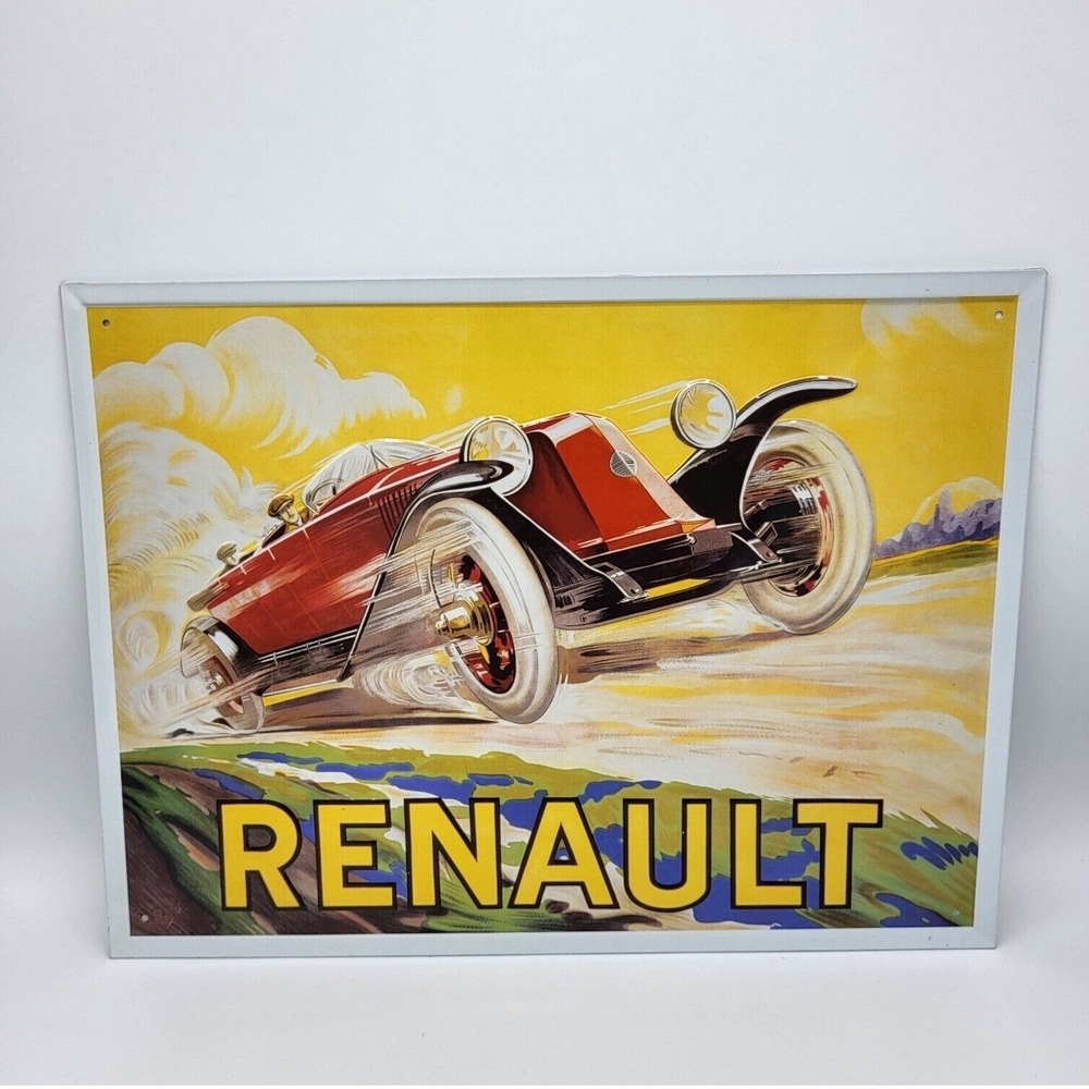 Official Renault Boutique Metal Sign Pierre de Bas Art‎ Deco Type 45 Retro